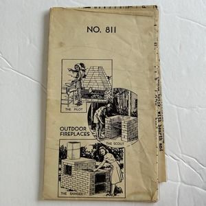 A. Neely Hall Vintage Craft Pattern #811 Outdoor Fireplaces